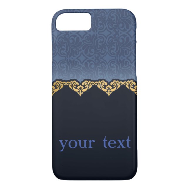 Elegantes Damask-Muster Case-Mate iPhone Hülle (Rückseite)