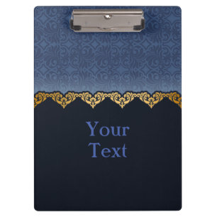Elegantes Damask-Muster Klemmbrett