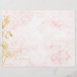 Elegantes Damask und Gold Floral Scrapbook
