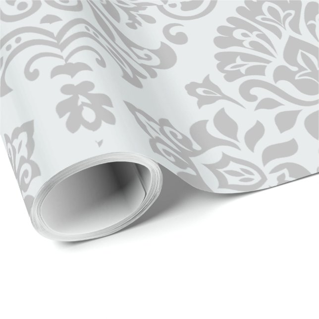 Elegantes Damastmuster Geschenkpapier (Rolleneckpunkt)