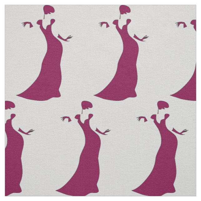 Elegantes Dame sillouette Stoff (Muster)