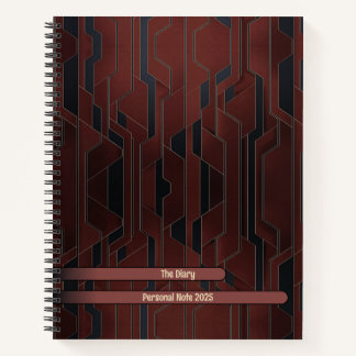 Elegantes Dark Shade Geometric Spiral Notebook Notizbuch