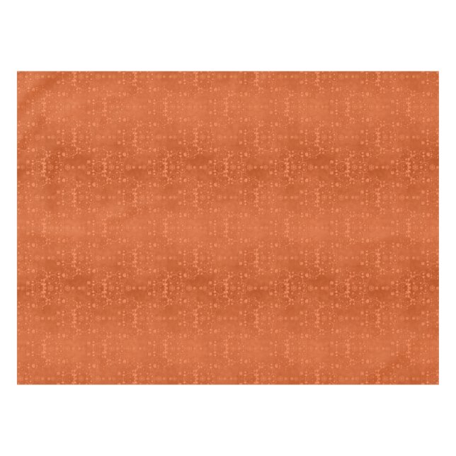 Elegantes Deep Orange Damask Muster Tischdecke (Vorderseite (Horizontal))