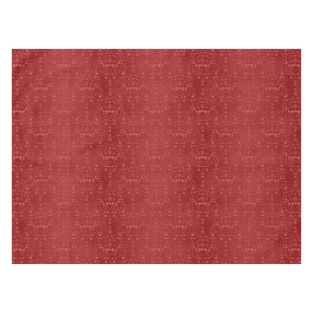 Elegantes Deep Red Damask Muster Tischdecke (Vorderseite (Horizontal))