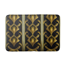 Elegantes Deko in Schwarz und Gold Badematte