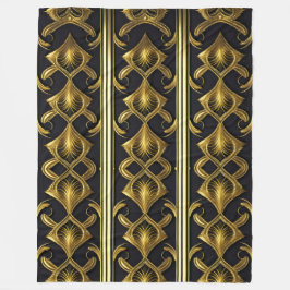 Elegantes Deko in Schwarz und Gold Fleecedecke