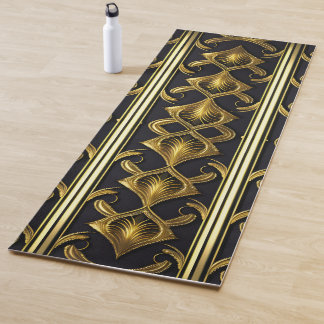 Elegantes Deko in Schwarz und Gold Yogamatte