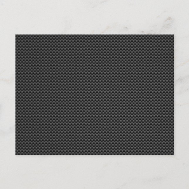 Elegantes Dekor im Carbon Fibre Style Postkarte (Vorderseite)
