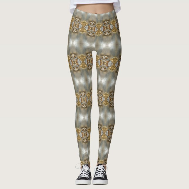 Elegantes Dekorationsmuster Leggings (Vorderseite)