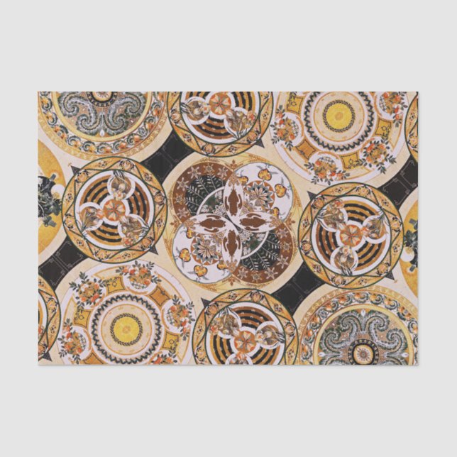 Elegantes Dekoratives Jugendstil Seidenpapier (Vorderseite)