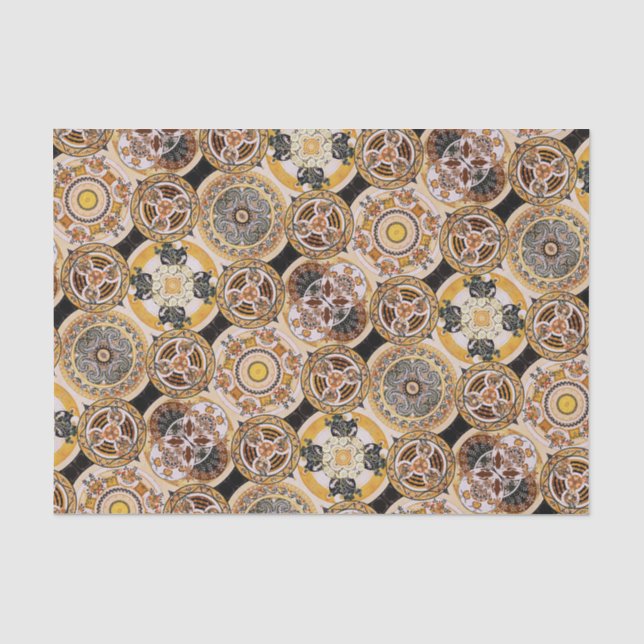 Elegantes Dekoratives Jugendstil Seidenpapier (Vorderseite)