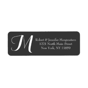 Elegantes dekoratives Script Schwarz-weiß Monogram