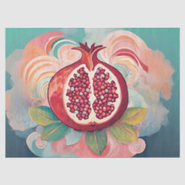 Elegantes Dekoupage-Pomegranate Seidenpapier