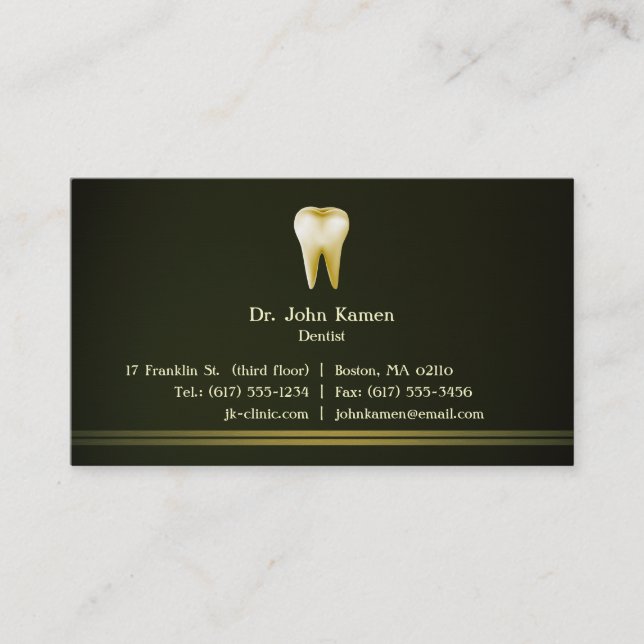 Elegantes Dental Visitenkarte (Vorderseite)