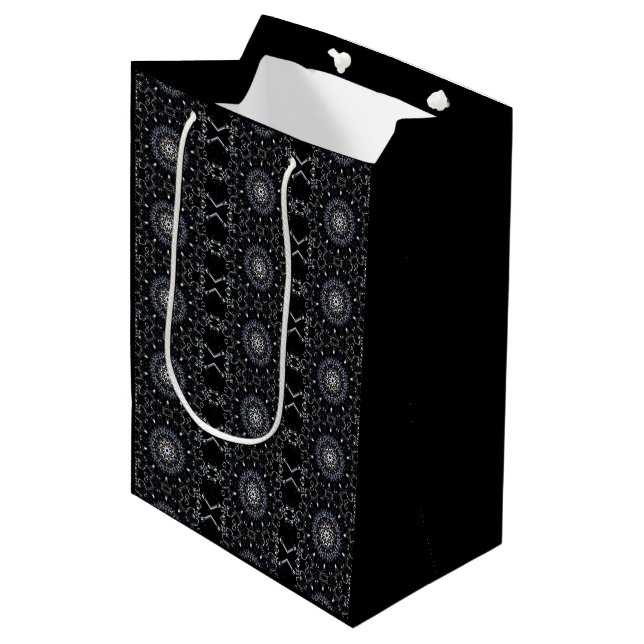 Elegantes Design 1 Mittlere Geschenktüte (Vorderseite Schrägansicht)