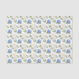 Elegantes Design der Blue Hydragea-Blume Seidenpapier