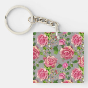 Elegantes Design der französischen Rose Garden Schlüsselanhänger