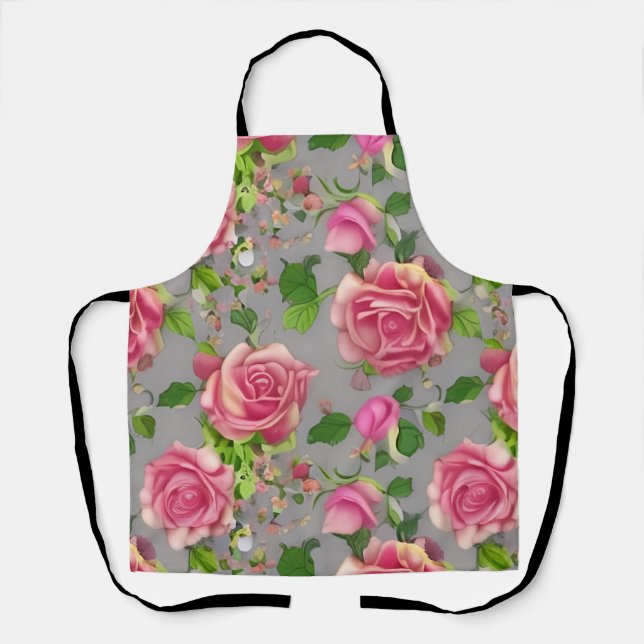 Elegantes Design der französischen Rose Garden Schürze (Vorderseite)