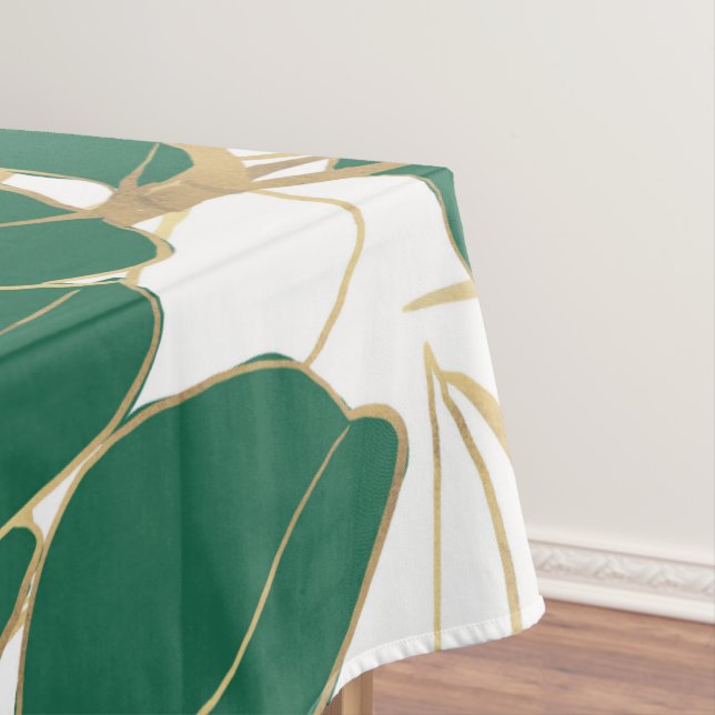 Elegantes Design der grünen Pflanze Tischdecke (Beispiel)