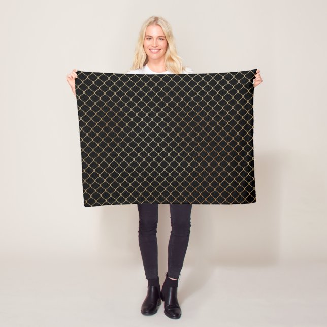 Elegantes Design der modernen Goldenen Zaun-Kette  Fleecedecke (Beispiel)