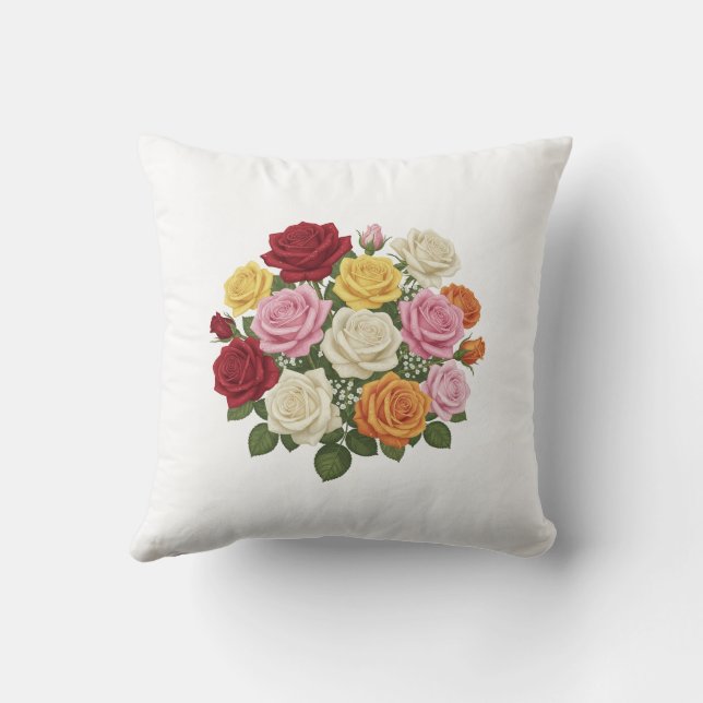 Elegantes Design der Rose Kissen (Rückseite)