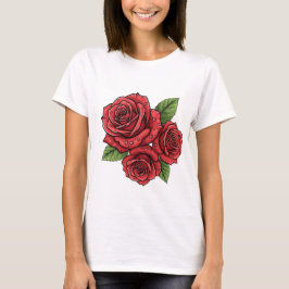 Elegantes Design der Rose T-Shirt