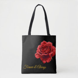 Elegantes Design der Rote Rose - Stilvolle, floral Tasche