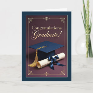 Elegantes Design für Grüße zum Abschlussmeilenstei Karte