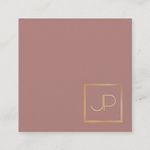 Elegantes Design Gold Monogram Template Beruflich Quadratische Visitenkarte