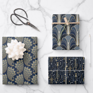 Elegantes Design Kunst, Dichtung und Musik Geschenkpapier Set