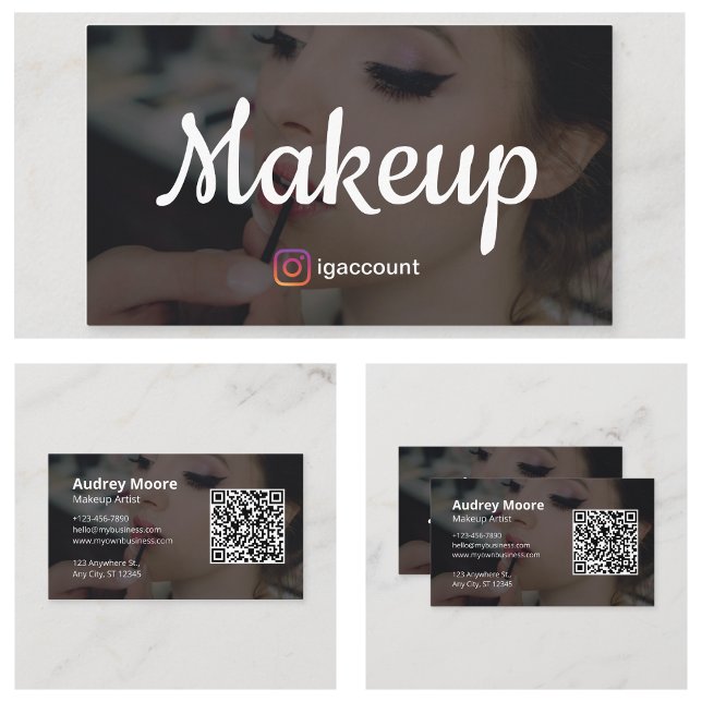 Elegantes Design Makeup Artist Visitenkarte (Elegant Trendy Design Makeup Artist Business Card
)
