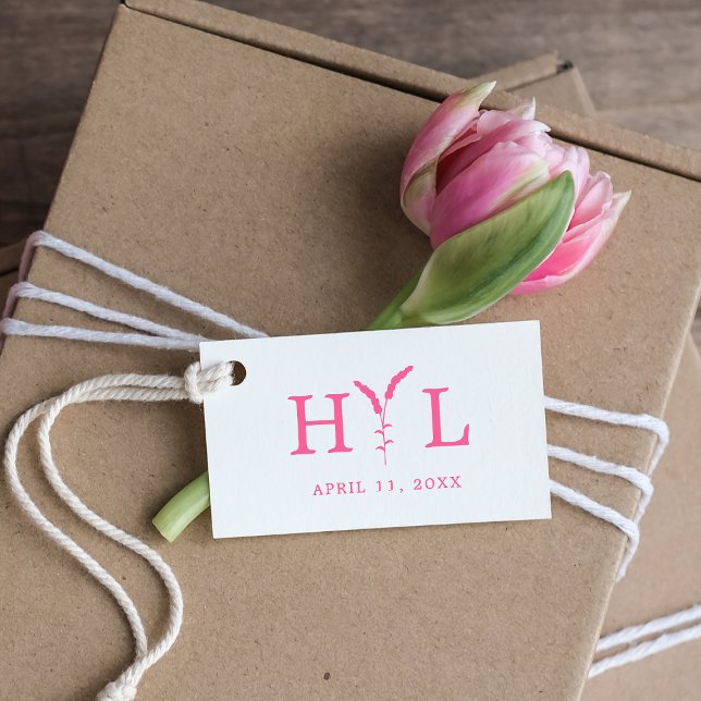 Elegantes Design mit Blume & Initialen für Hochzei Gummistempel (Von Creator hochgeladen)