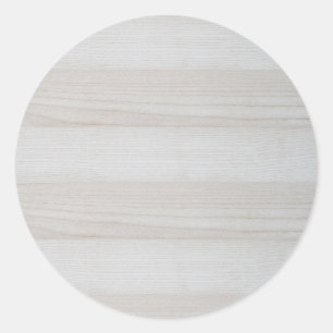 Elegantes Design Natur Leeres Holz Template Trendy Runder Aufkleber