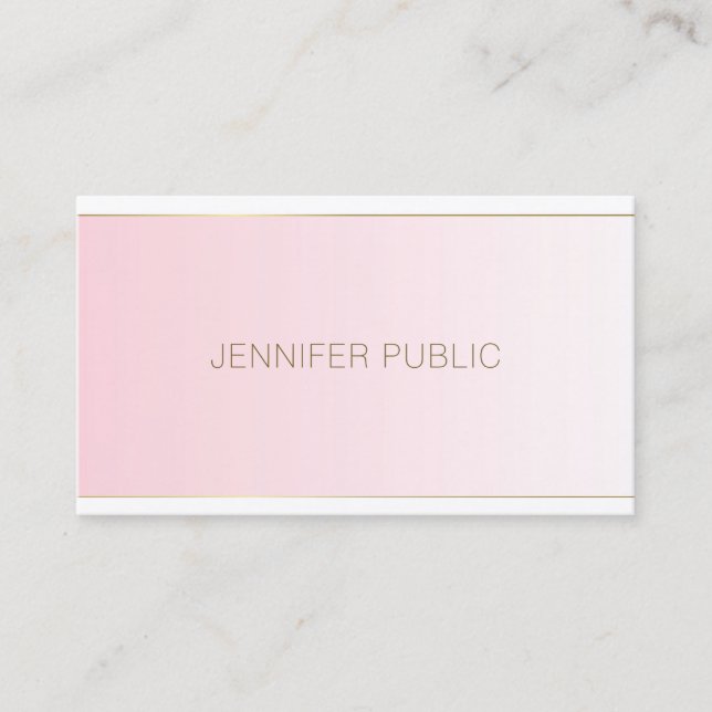 Elegantes Design Trendy Modern Template Luxuriös Visitenkarte (Vorderseite)
