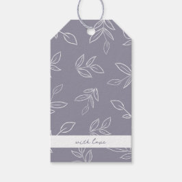 Elegantes Design von Soft Violet Boho Blätter Must Geschenkanhänger