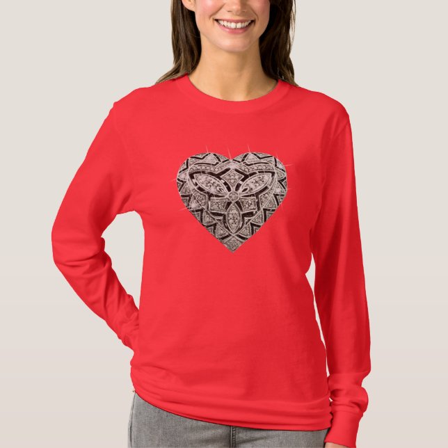 Elegantes Designer Heart Shirt (Vorderseite)