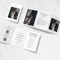 Elegantes detailliertes Foto Tri-Fold Hochzeitsein