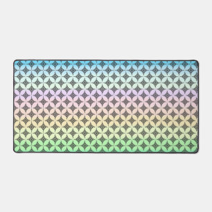 Elegantes Diamant-Geometrie-Muster auf Pastellfarb Schreibtischunterlage