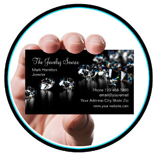 Elegantes Diamant-Juwelier-Schmuckgeschäft Visitenkarte