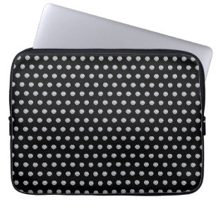 Elegantes Diamantmuster auf schwarzem Laptop-Lapto Laptopschutzhülle