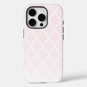 Elegantes Diamantmuster in Pastellrosa Ombre iPhone 16 Pro Hülle