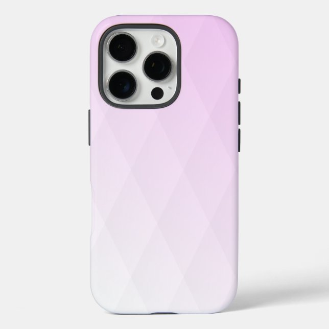 Elegantes Diamantmuster in rosa Ombre iPhone 16 Pro Hülle (Rückseite)