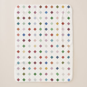 Elegantes Diamond Geometric Mosaic Blanket Design Sherpadecke