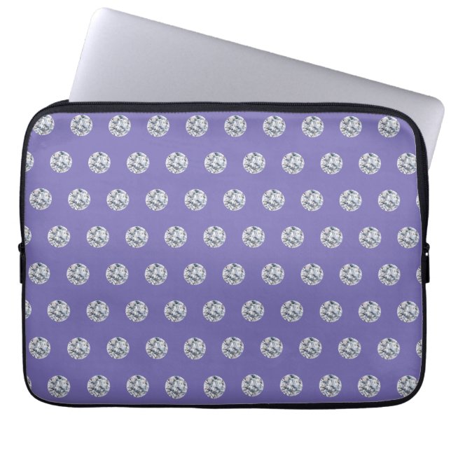 Elegantes Diamond-Muster auf dem Blue Laptop von L Laptopschutzhülle (Vorderseite)