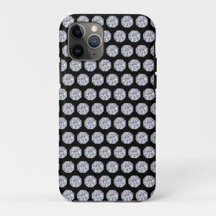 Elegantes Diamond-Muster auf schwarz Case-Mate iPhone Hülle