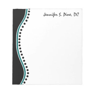 Elegantes Dots Chiropractor Personalisiert Notepad Notizblock
