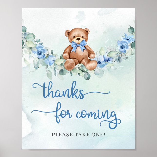Elegantes Drehbuch niedlich Teddy Bären Dank für d Poster (Vorne)