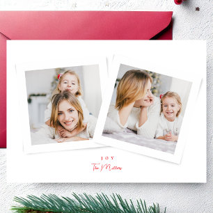 Elegantes Drehbuch Rot & Weiß JOY Weihnachten 3 Fo