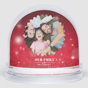 elegantes Drehbuch "Unsere Familie" maßgeschneider Schneekugeln