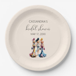 Elegantes Dressing Girls Brautparty Pappteller